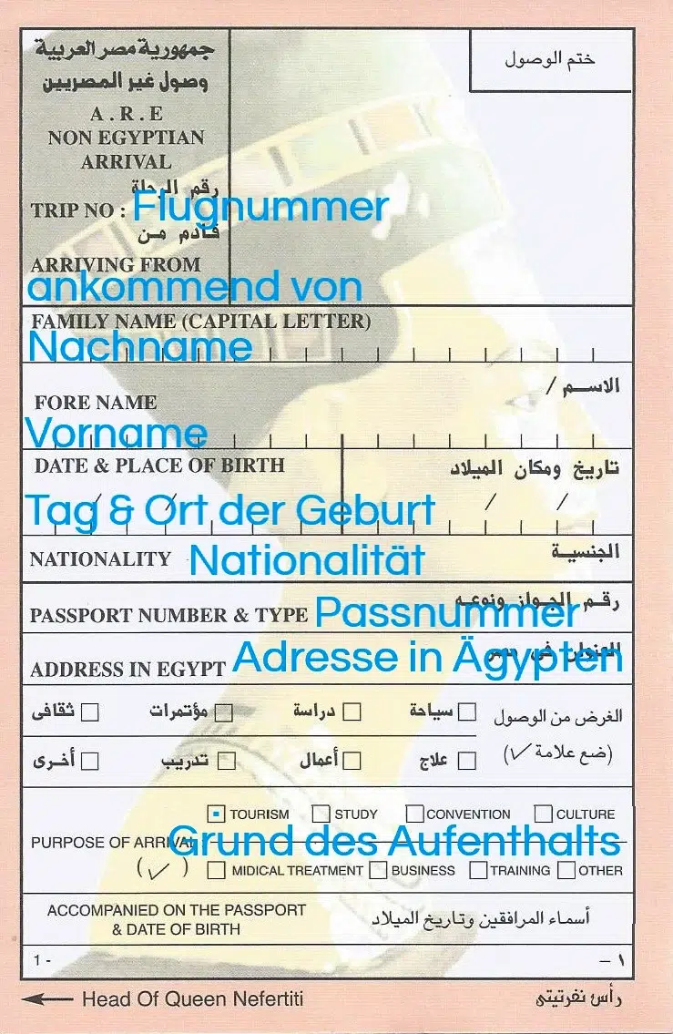 Einreisekarte-Ägypten-Ausfüllhilfe